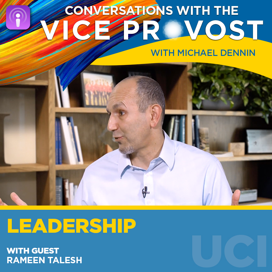 Discussing student leadership with Rameen Talesh