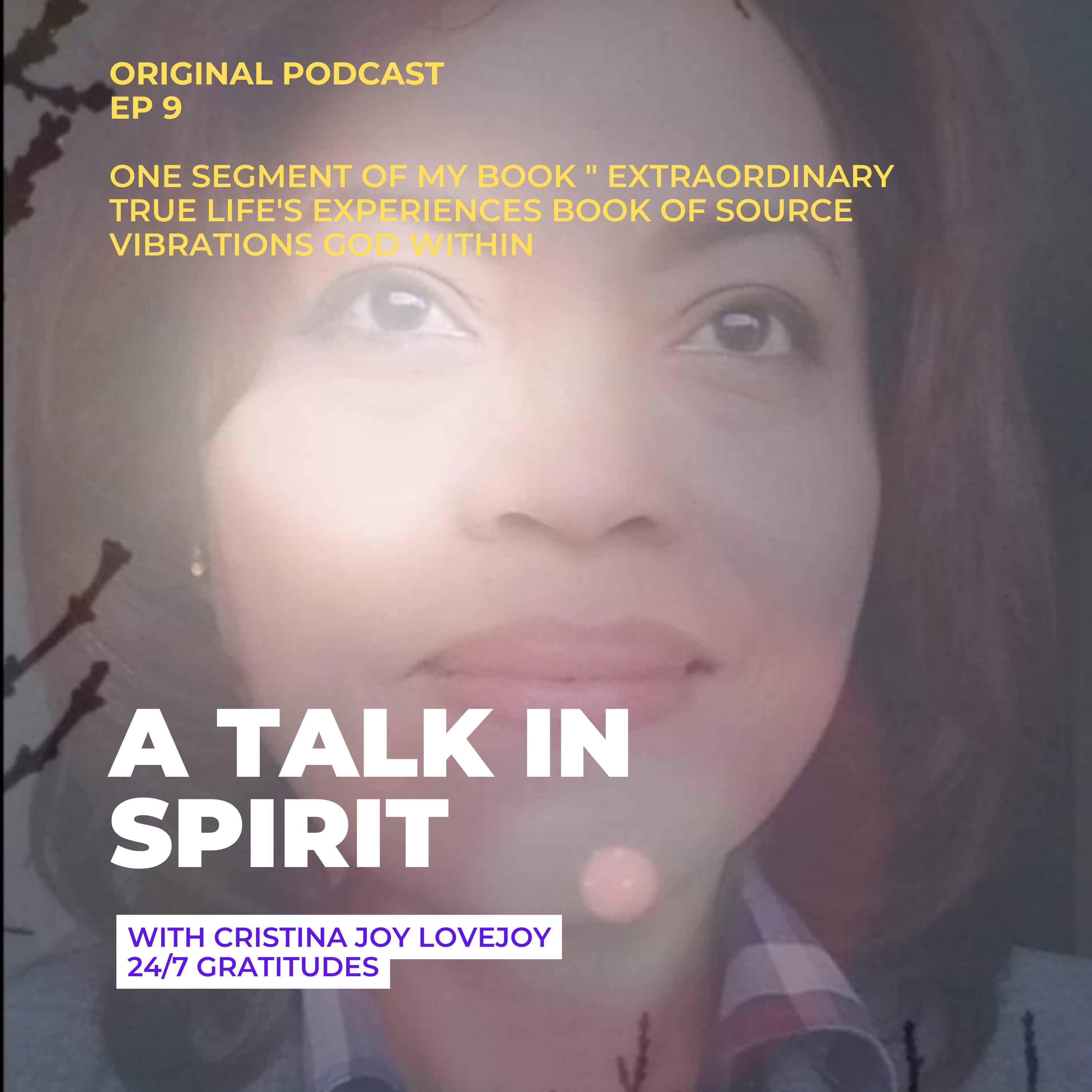 A TALK IN SPIRIT by Cristina Joy Lovejoy 24/7 Gratitudes