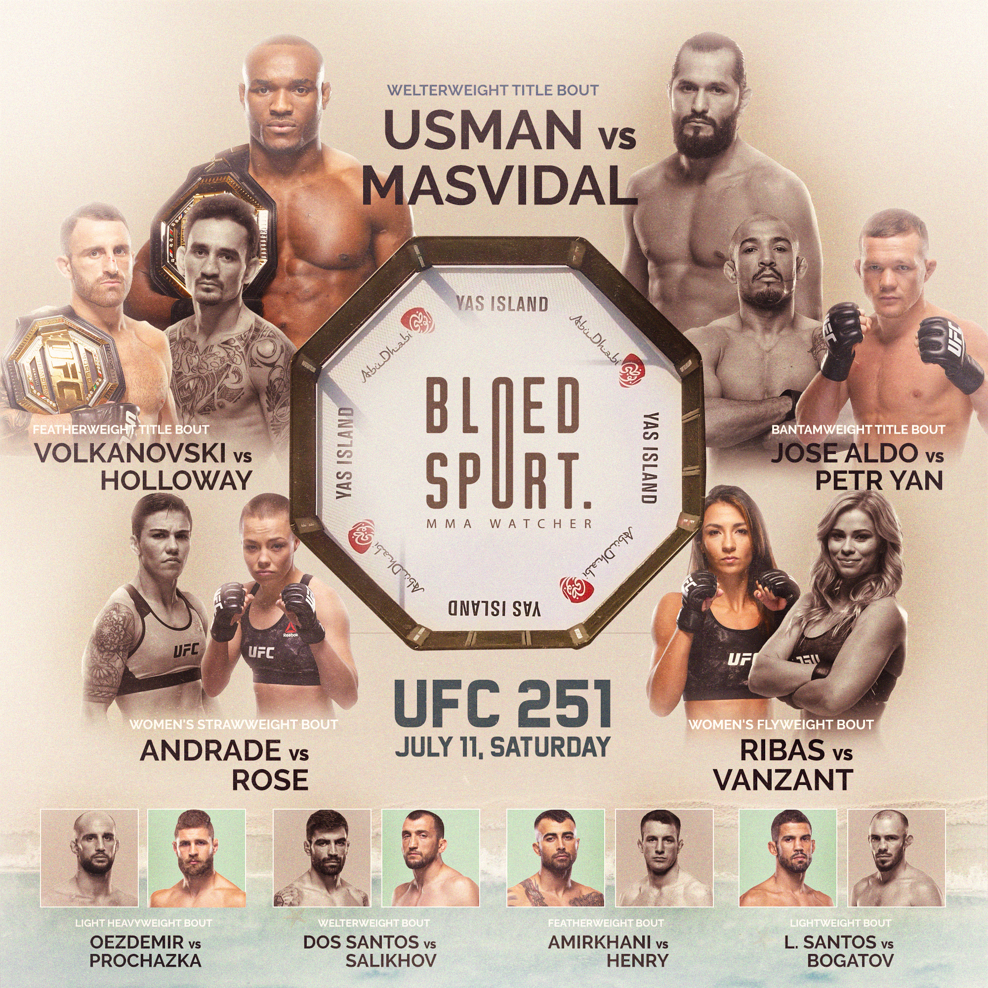 Bloedsport Nabeschouwing UFC 251 (MMA Unified Rules)